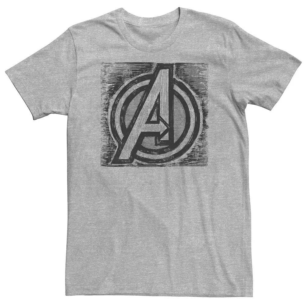 Big & Tall Marvel Avengers Logo Sketch Tee, Men's,  Product Image