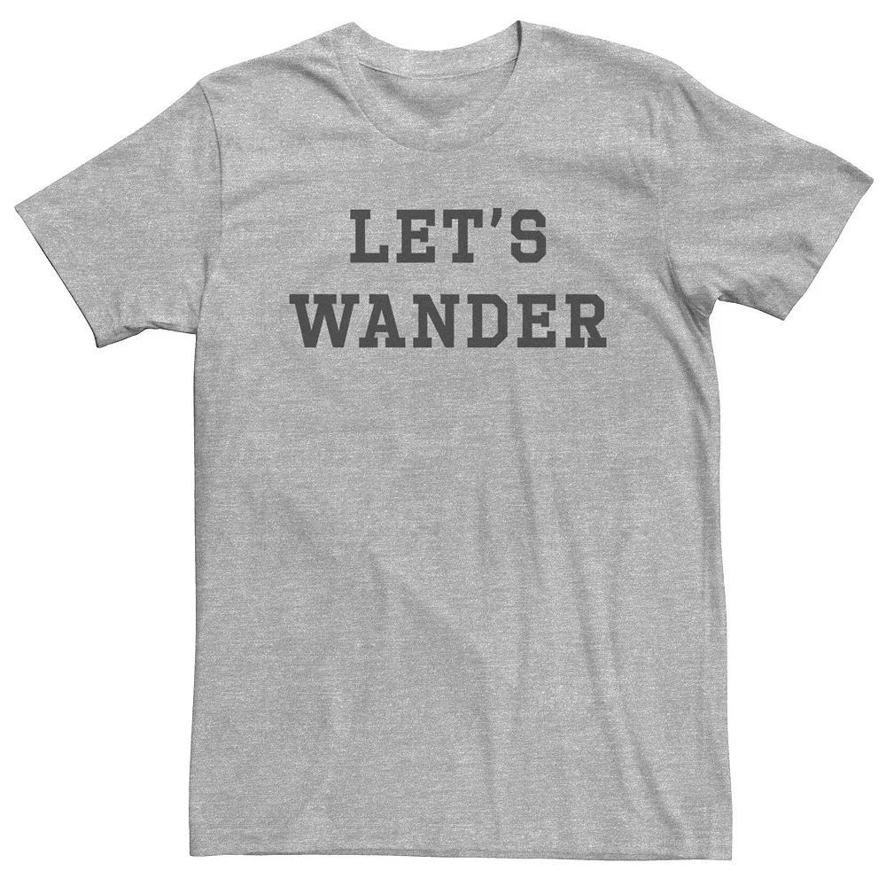 Big & Tall Trendy "Let's Wander" Tee, Men's,  Product Image