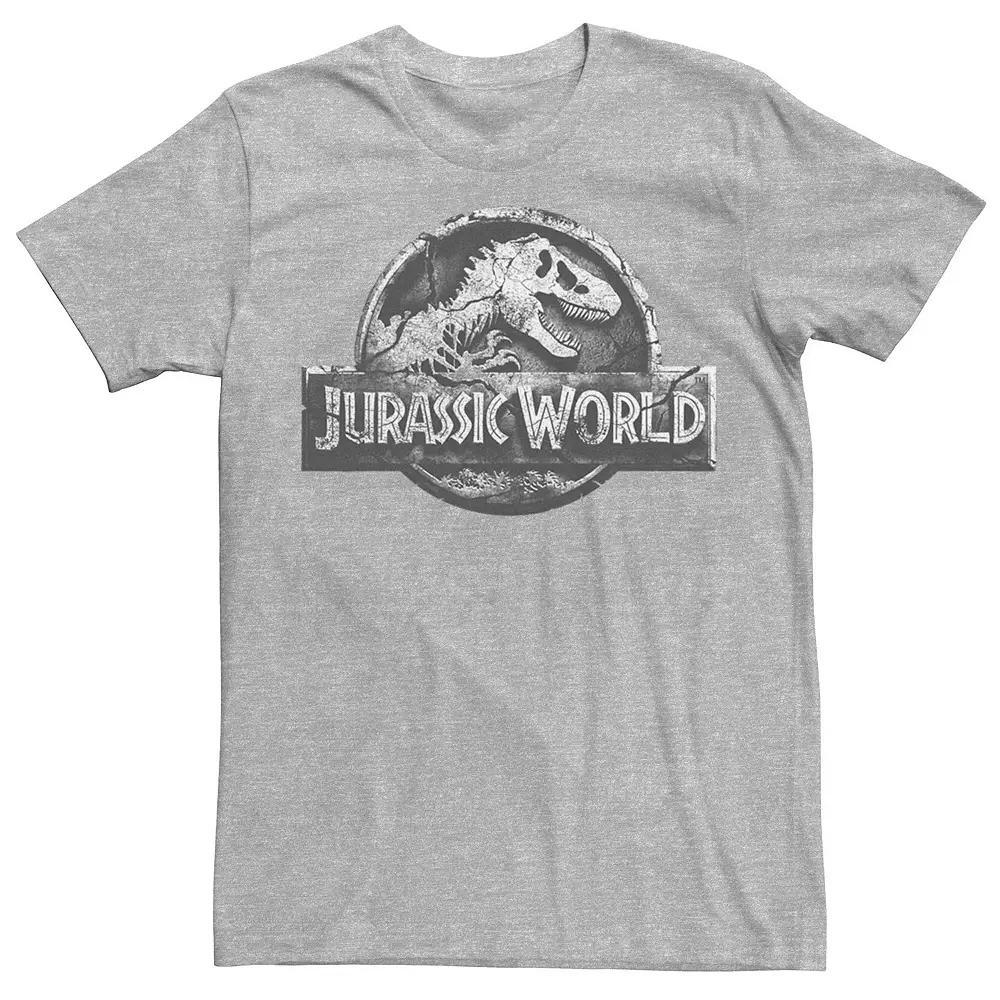 Men's Jurassic World Two Return Stone Logo Tee, Size: Small, Athletic Grey Product Image