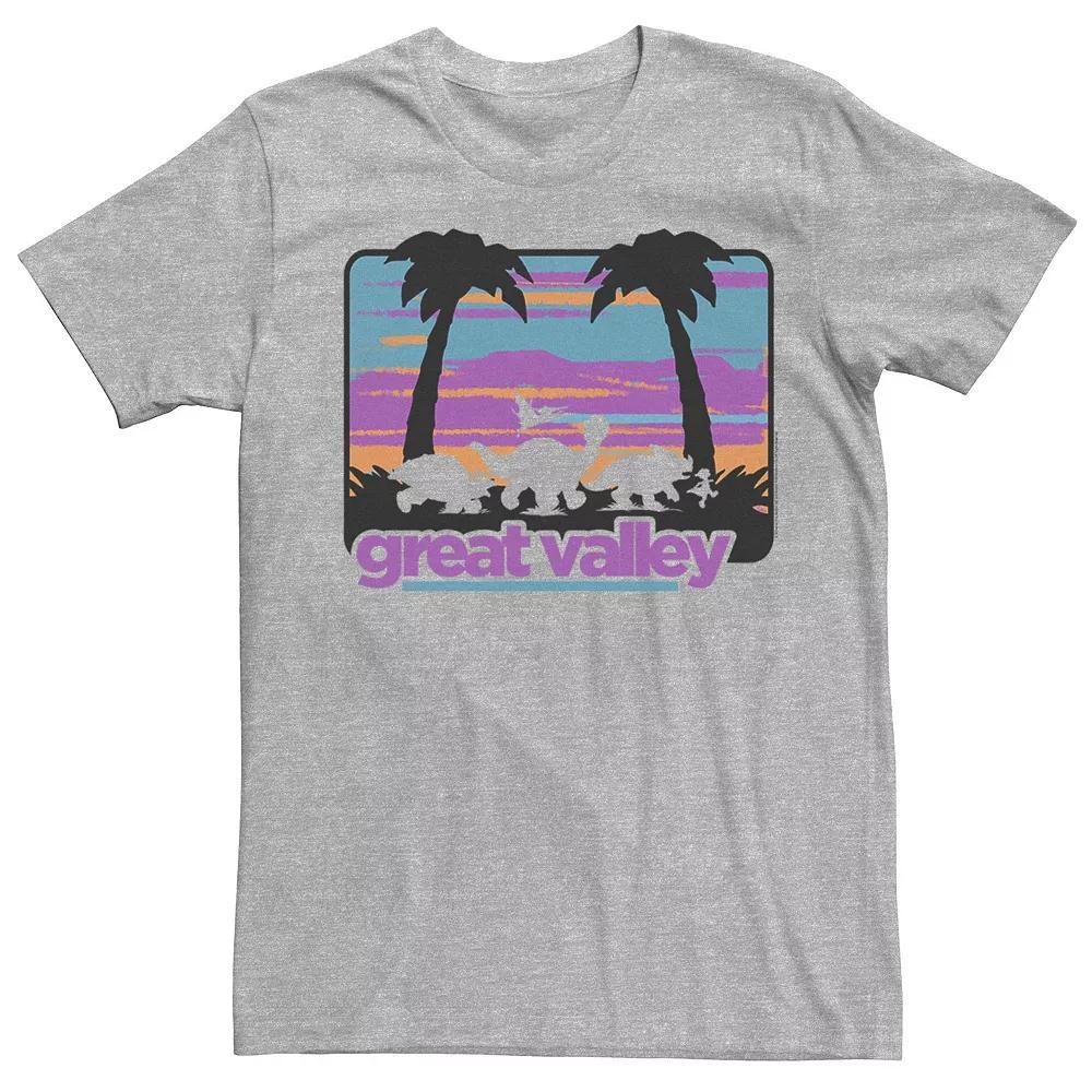 Men's Land Before Time Great Valley Pastel Portrait Character Silhouette Tee,  Product Image