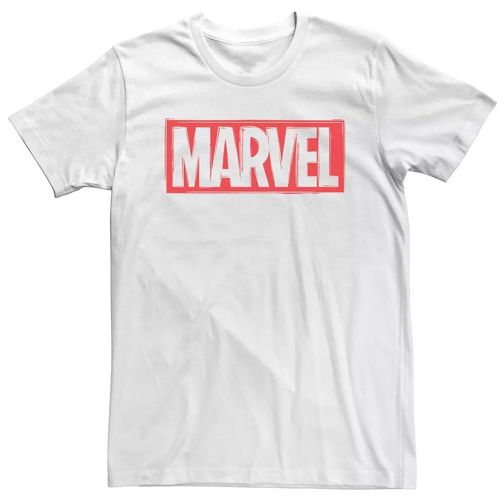 Big & Tall Marvel Woodcut Logo Tee, Men's,  Product Image