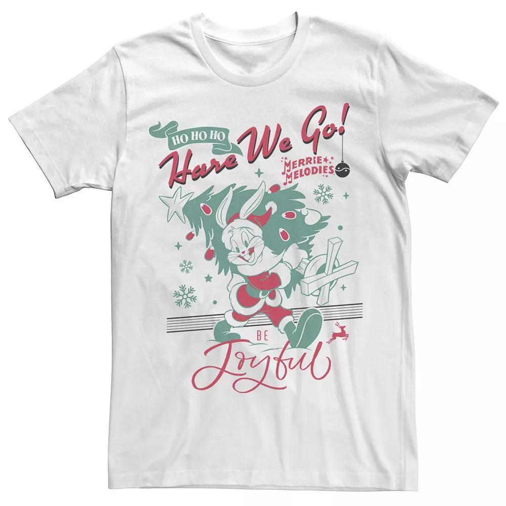 Men's Looney Tunes Christmas Bugs Bunny Ho Ho Ho Here We Go Tee,  Product Image