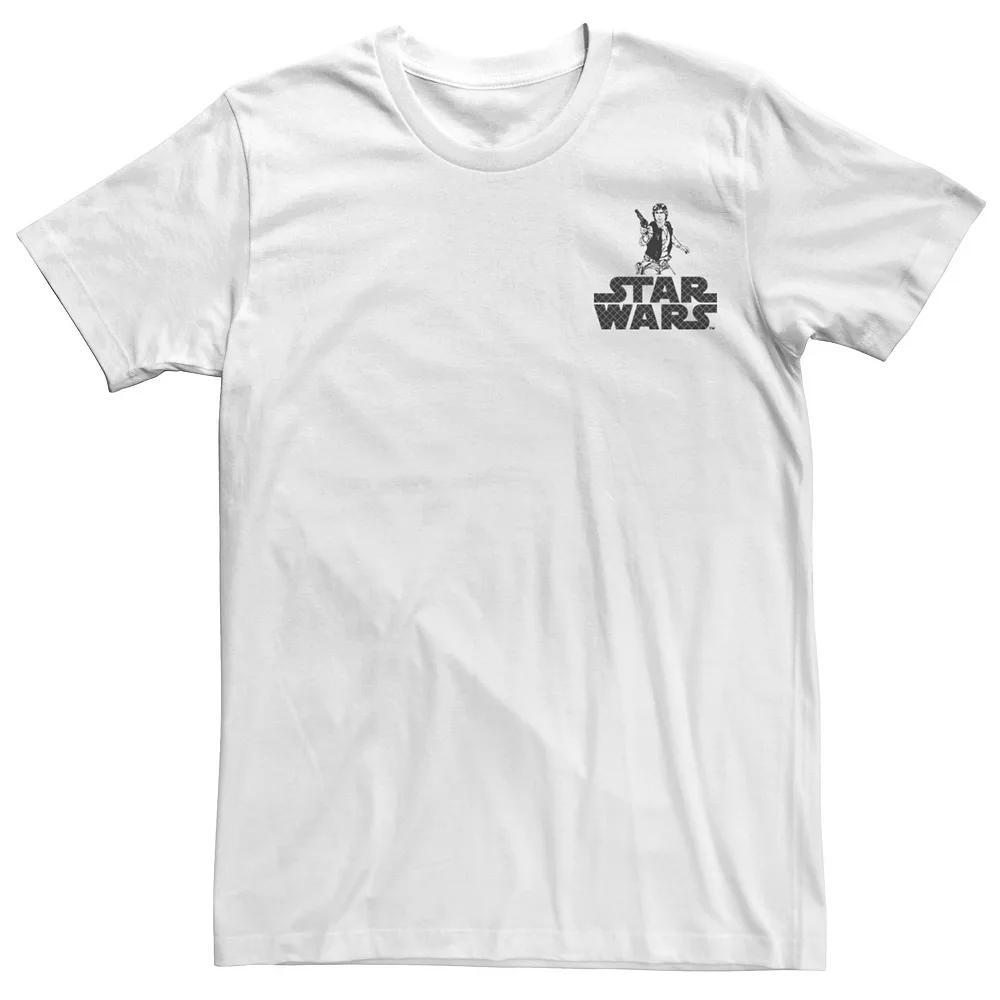 Men's Star Wars Han Solo Action Pose Logo Graphic Tee, Size: Small, White Product Image