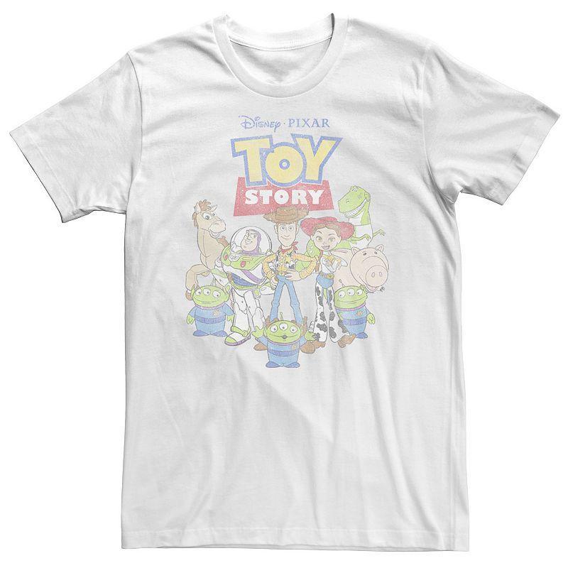 Big & Tall Disney / Pixar Toy Story Distressed Toy Group Tee, Mens Product Image