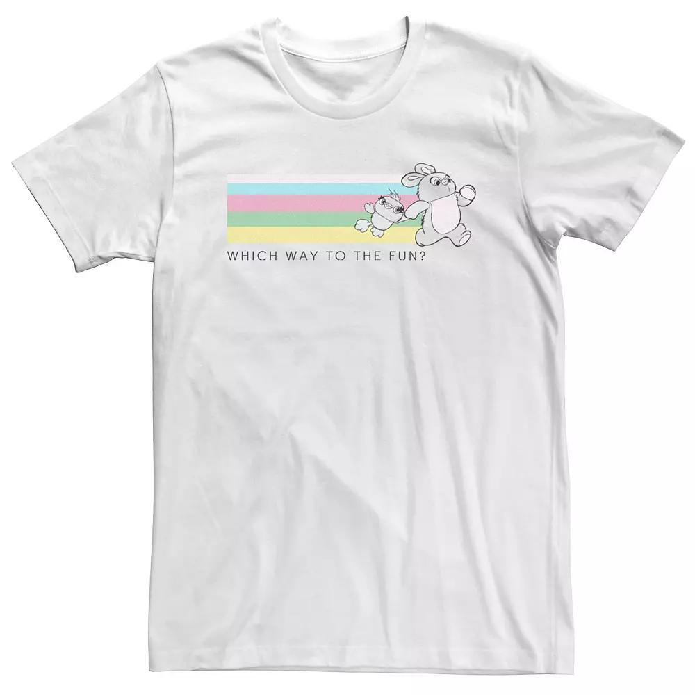 Big & Tall Disney / Pixar Toy Story 4 Ducky & Bunny Which Way To Fun Tee, Men's, Size: 3XL, White Product Image