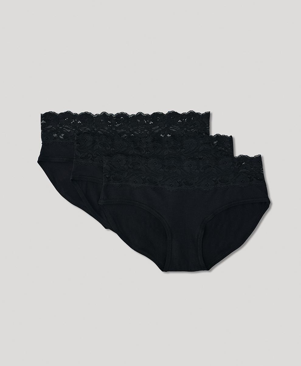 Womens Lace Waist Brief 3-Pack 3XL Product Image