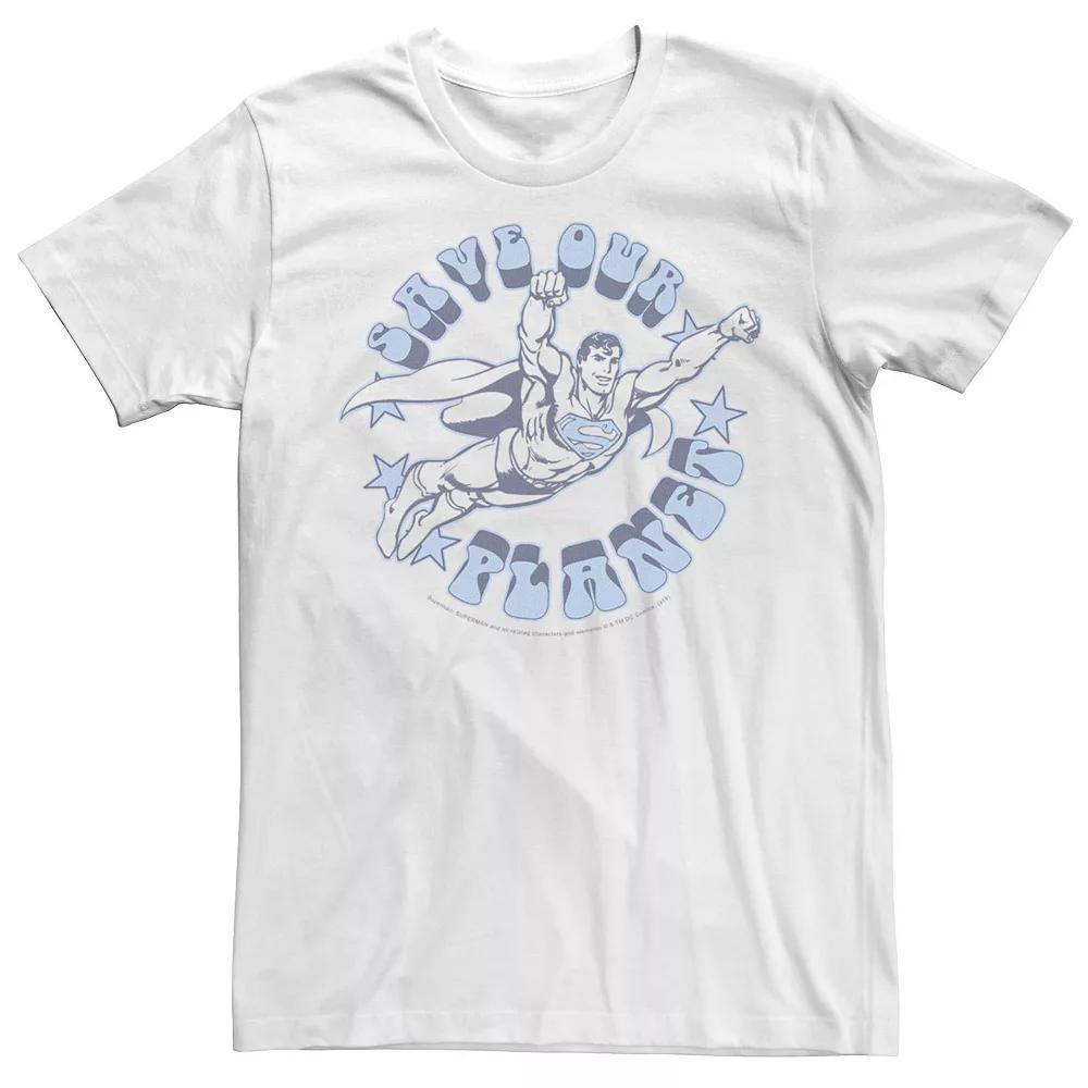 Men's DC Comics Superman Save Our Planet Circle Text Poster Graphic Tee,  Product Image