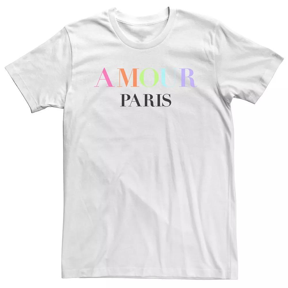 Big & Tall Trendy "Amour Paris" Tee, Men's,  Product Image