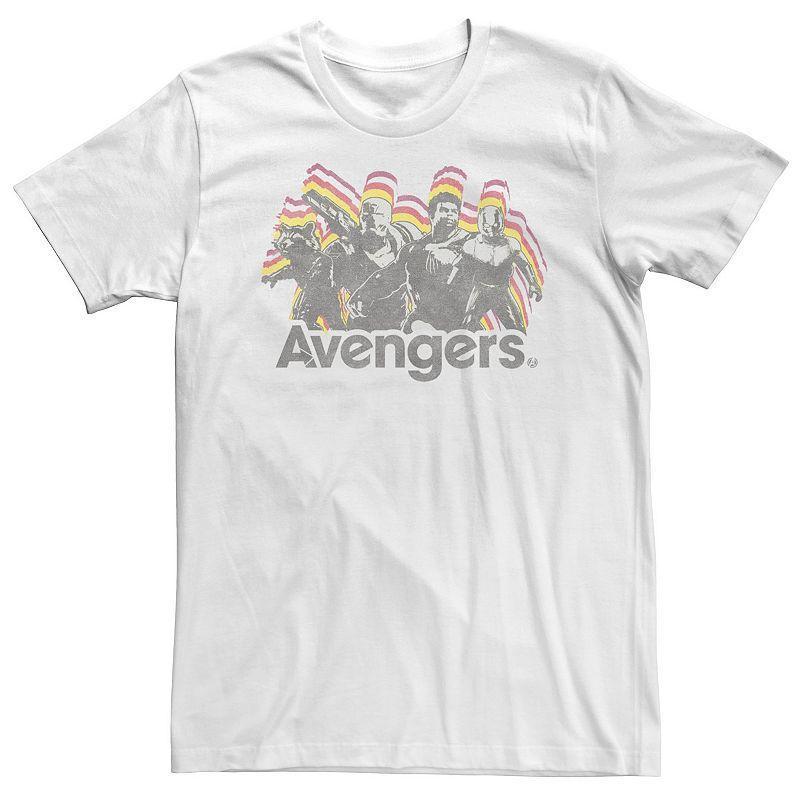 Big & Tall Marvel Retro Group Tee, Men's, Size: XL Tall, White Product Image