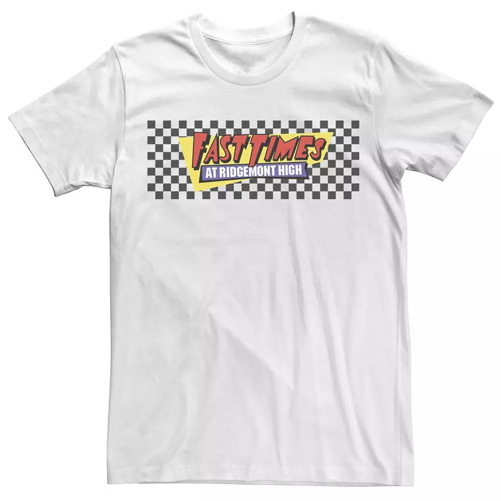 Men's Fast Times At Ridgemont High Black Checkers Logo Tee,  Product Image