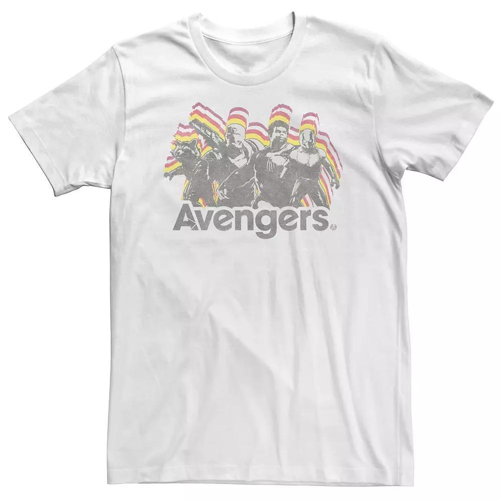 Big & Tall Marvel Retro Group Tee, Men's, Size: XL Tall, White Product Image