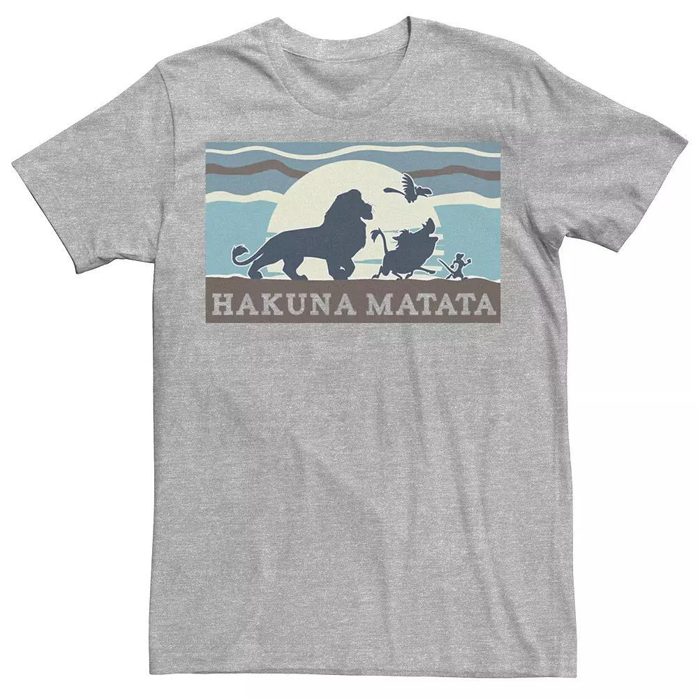 Mens Disneys The Lion King Hakuna Matata Sunset Tee Athletic Grey Product Image