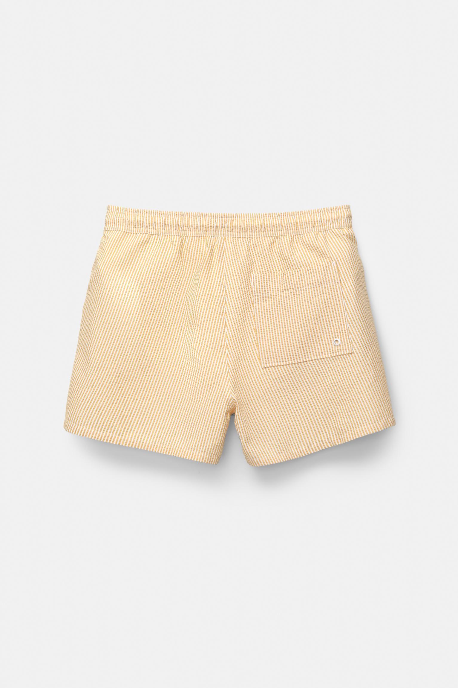 Striped seersucker swimming trunks Product Image