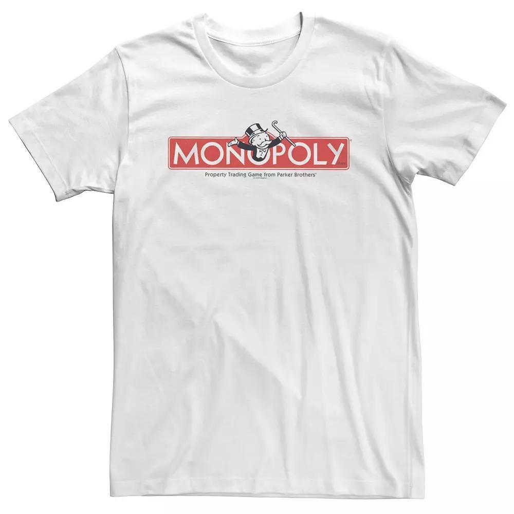 Big & Tall Monopoly Logo Tee, Men's, Size: 3XL Tall, White Product Image