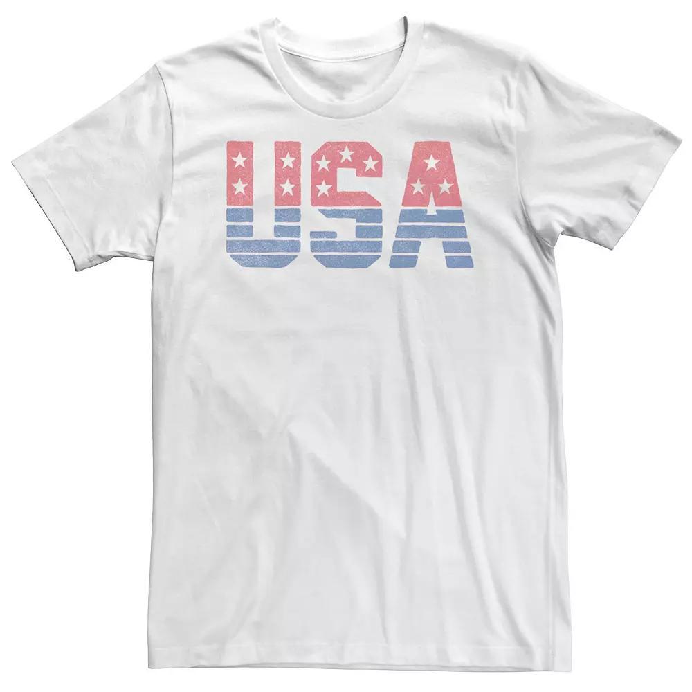 Big & Tall Americana Red, White & Blue USA Stars and Stripes Tee, Men's, Size: Large Tall Product Image