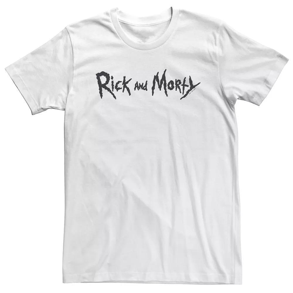 Big & Tall Rick & Morty Main Logo Tee, Men's, Size: XXL Tall, White Product Image
