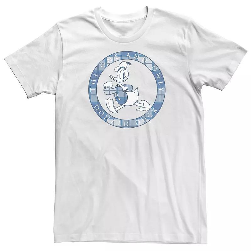 Disney's Donald Duck Big & Tall Plaid Portrait Circle Logo Tee, Men's,  Product Image