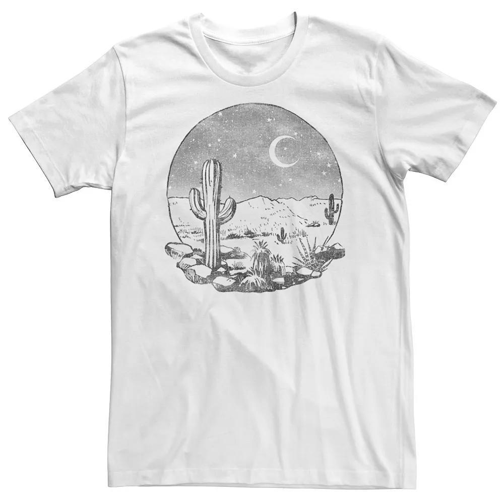 Big & Tall Trendy Dreamy Desert Moonlight Tee, Men's, Size: 4XL, White Product Image