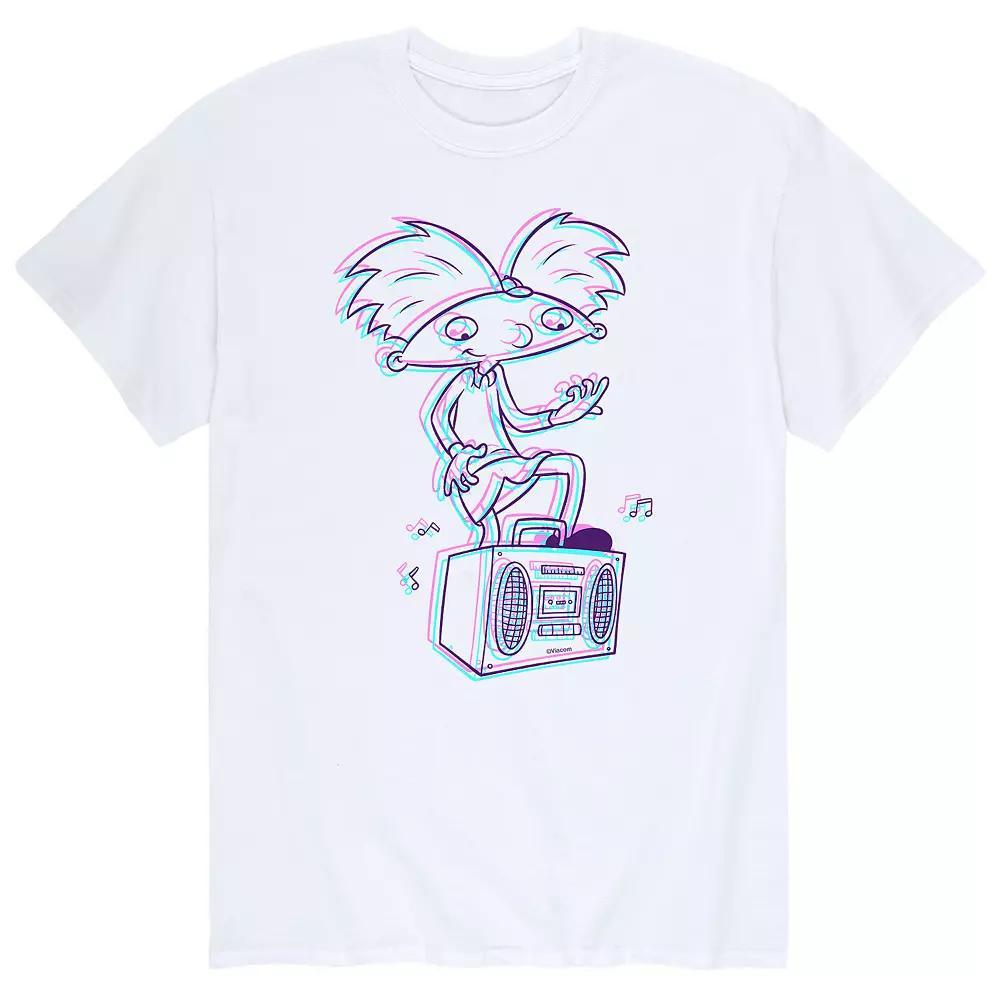 Men's Hey Arnold! 3D Arnold Tee, Size: XL, White Product Image