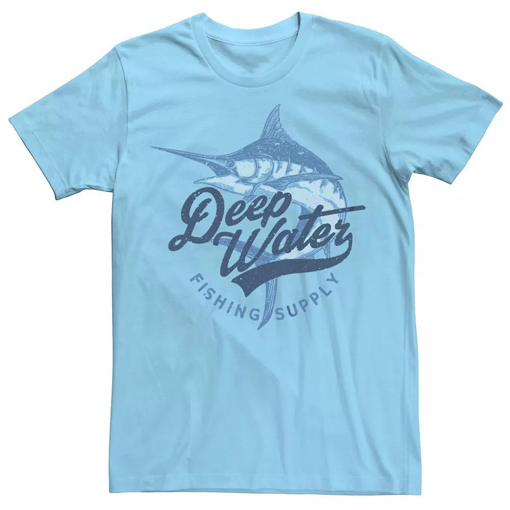 Men's Deep Water Fishing Supply Swordfish Graphic Tee, Size: Large, Light Blue Product Image