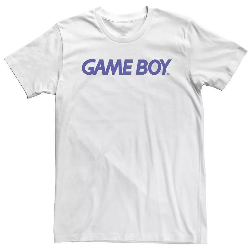 Big & Tall Nintendo Gameboy Simple Text Logo Tee, Men's, Size: 3XL Tall, White Product Image