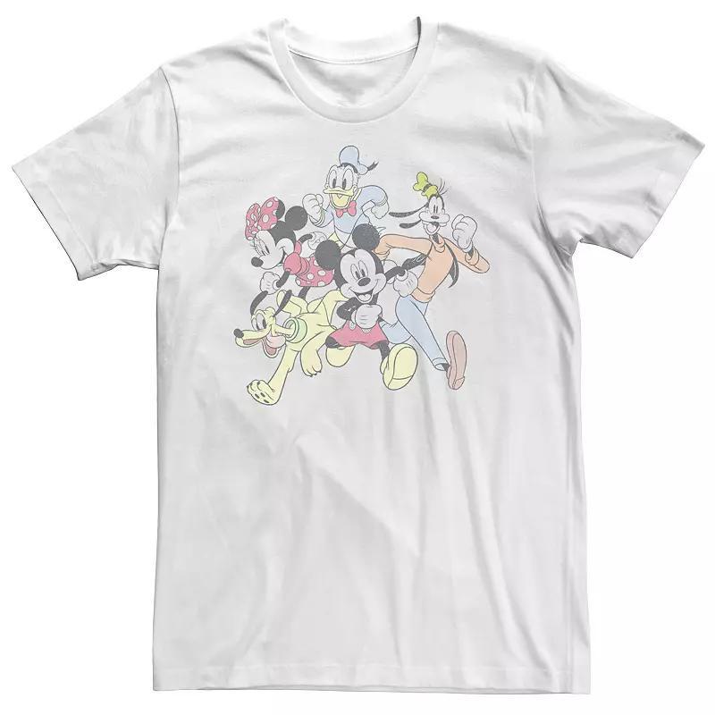 Big & Tall Disney Mickey & Friends Group Shot Running Portrait Tee, Men's,  Product Image