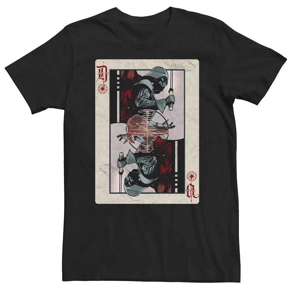 Big & Tall Star Wars Darth Vader Death Star Playing Card Tee, Men's,  Product Image