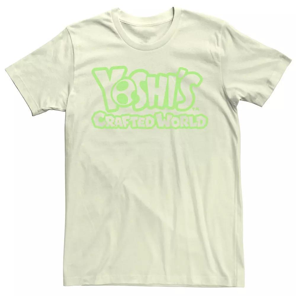 Men's Nintendo Yoshi's Crafted World Logo Tee, Size: Medium, Natural Product Image