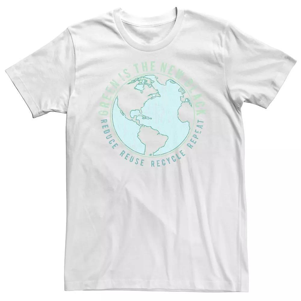 Big & Tall Earth Day Green Is The New Black Reduce Reuse Recycle Repeat Tee, Men's,  Product Image