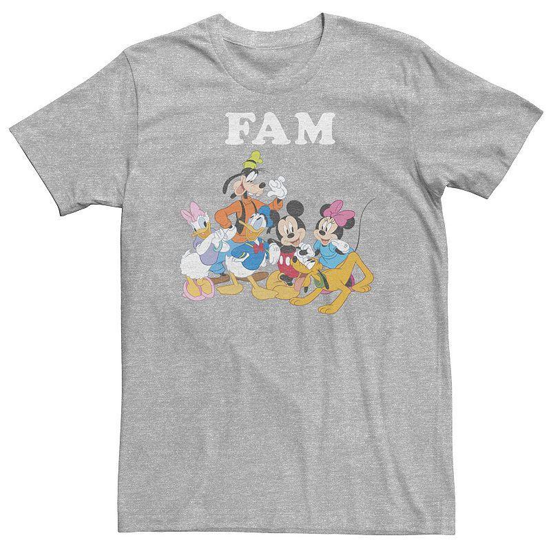Big & Tall Disney Mickey & Friends Group Shot Fam Tee, Men's,  Product Image