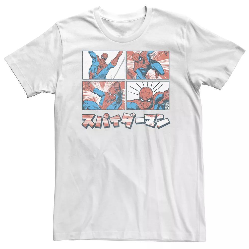 Big & Tall Marvel Spider-Man Kanji Comic Illustration Tee, Men's,  Product Image