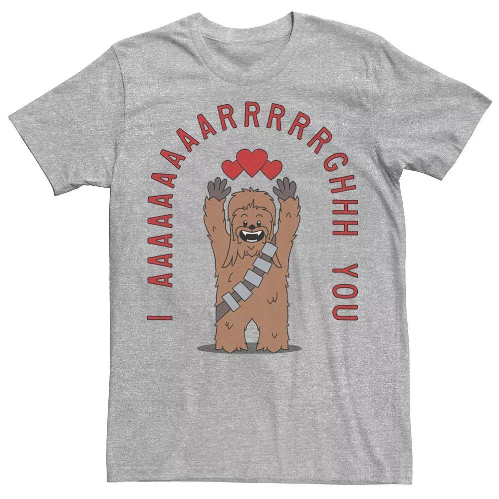 Men's Star Wars Chewbacca I Argh You Valentine's Day Tee, Size: Small, Athletic Grey Product Image