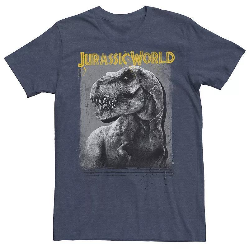 Mens Jurassic World T-Rex Profile Shading Tee Blue Product Image