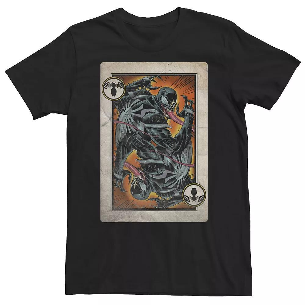 Big & Tall Marvel Venom Vintage Portrait Playing Card Tee, Men's, Size: 4XLT, Black Product Image