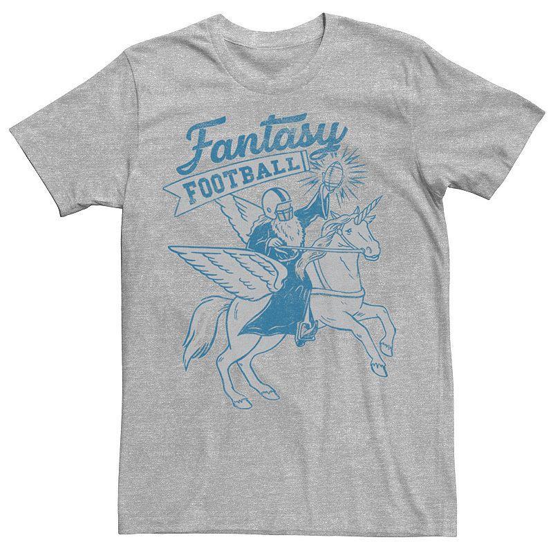 Mens Fantasy Football Wizard Tee Athletic Grey Product Image