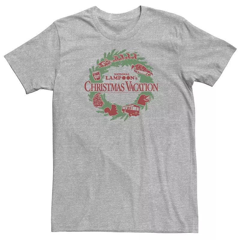 Big & Tall National Lampoon's Christmas Vacation Holiday Wreath Poster Tee, Men's, Size: Large Tall, Athletic Grey Product Image