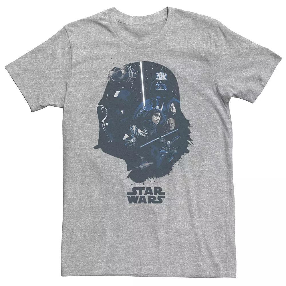 Big & Tall Star Wars Darth Vader Helmet Villain Fill Tee, Men's,  Product Image