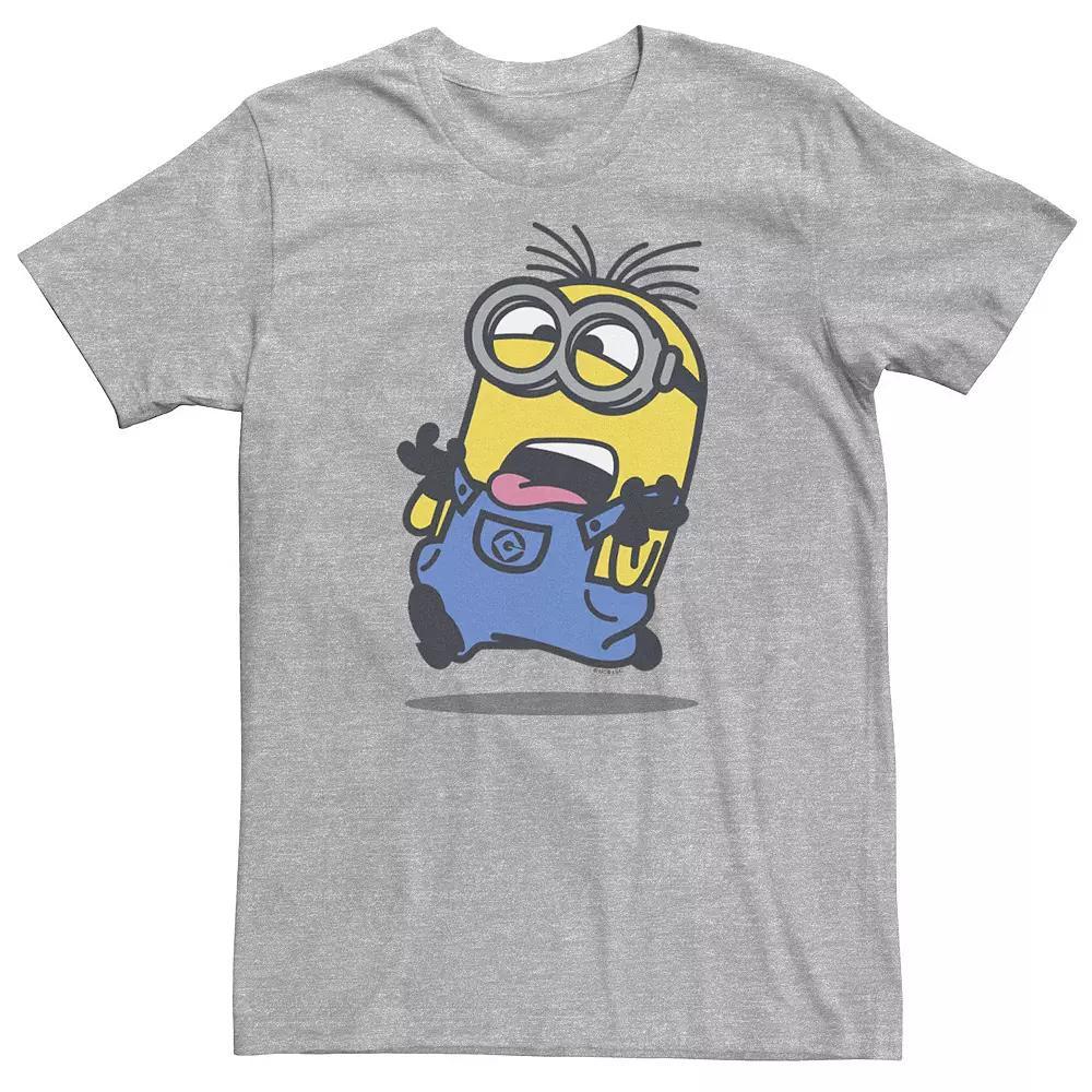 Big & Tall Despicable Me Minions Dave Running With Tongue Out Tee, Men's, Size: 3XL Tall, Athletic Grey Product Image