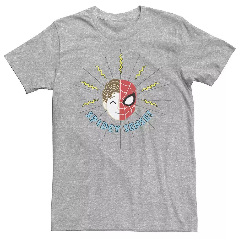 Mens Marvel Spider-Man Far From Home Spidey Sense Portrait Graphic Tee Athletic Grey Product Image