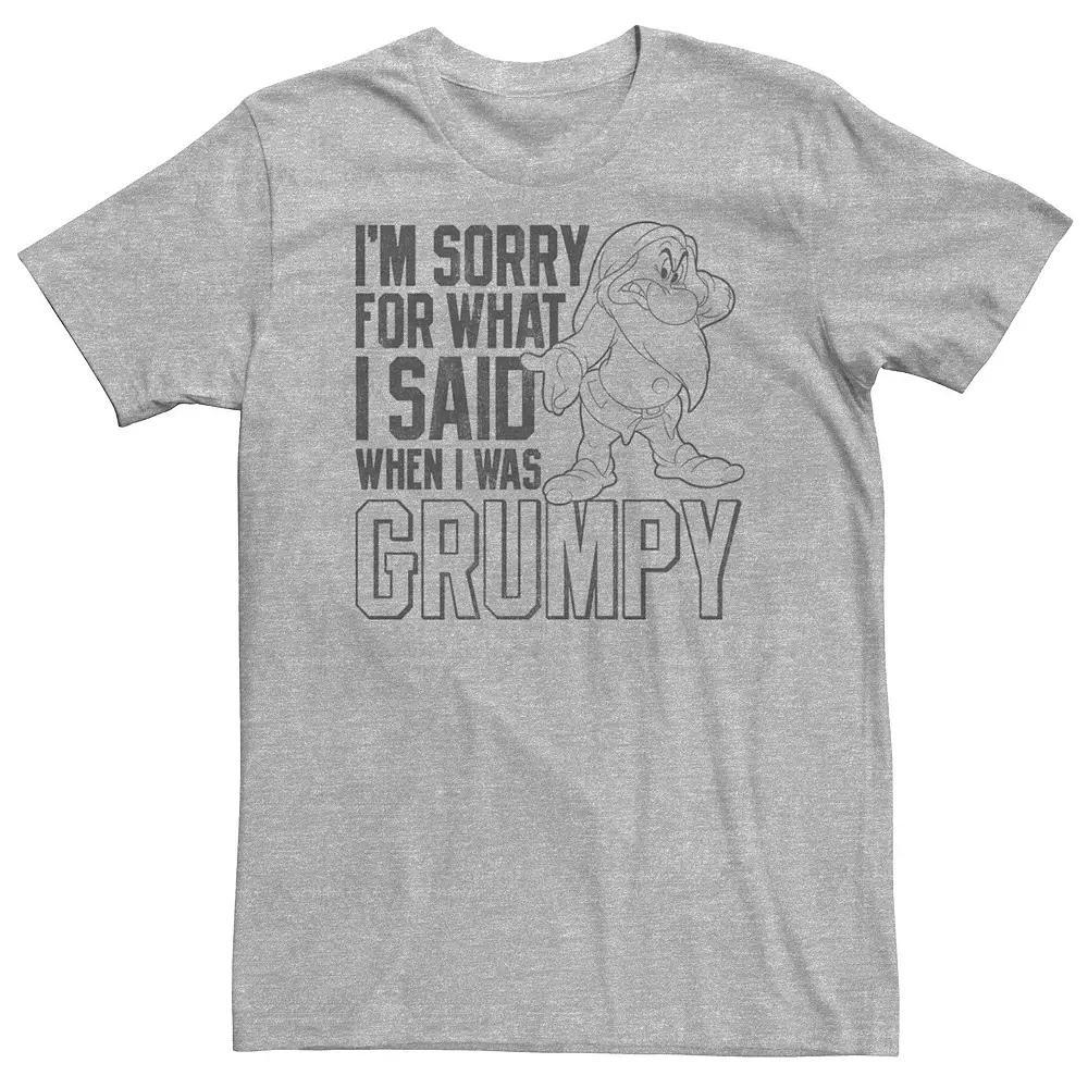 Big & Tall Disney Snow White Grumpy I'm Sorry For What I Said Tee, Men's,  Product Image