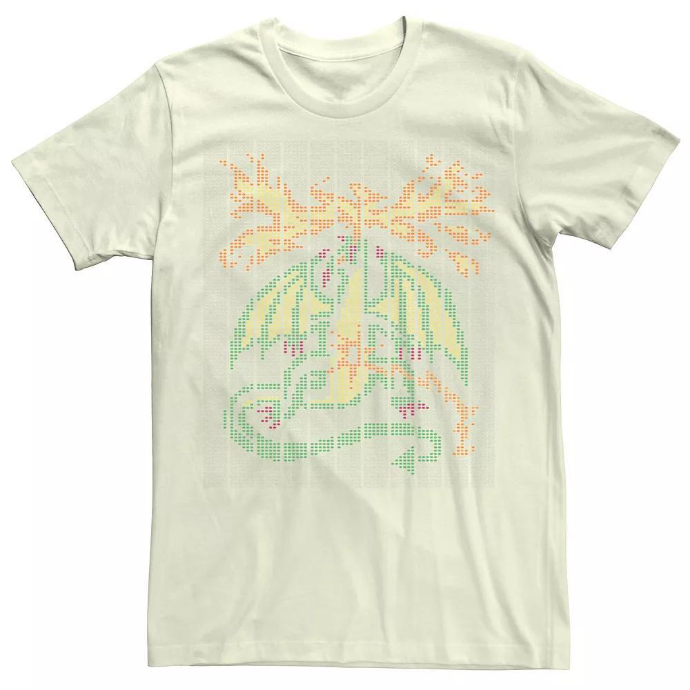 Men's Netflix Stranger Things Scantron Dragon With Fire Tee, Size: Medium, Natural Product Image