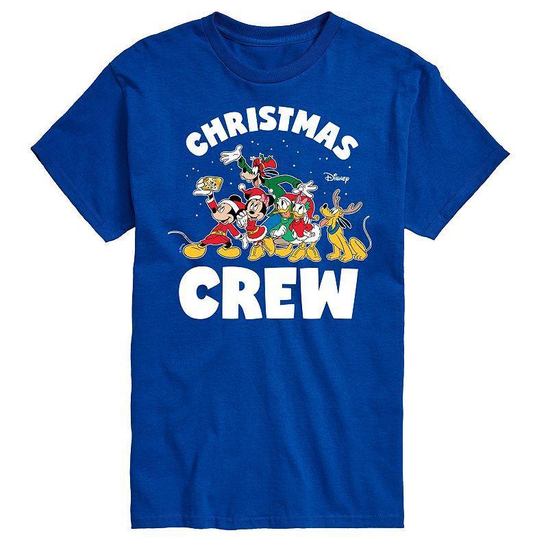 Disney's Mickey Mouse & Friends Men's Christmas Crew Graphic Tee, Size: XXL, Royal Blue Product Image