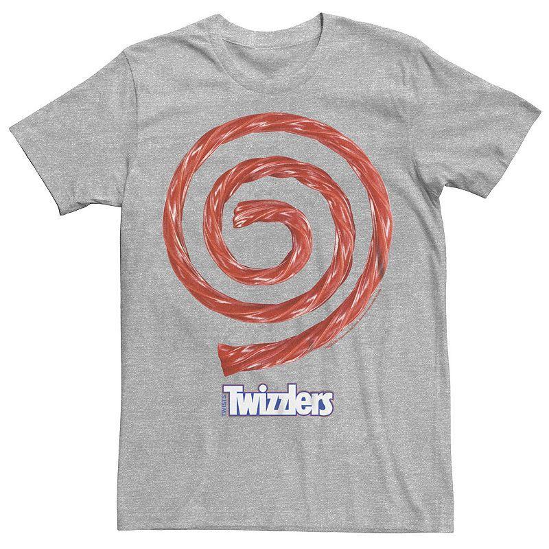 Men's Twizzlers Logo Spiral Graphic Tee, Size: Small, Athletic Grey Product Image