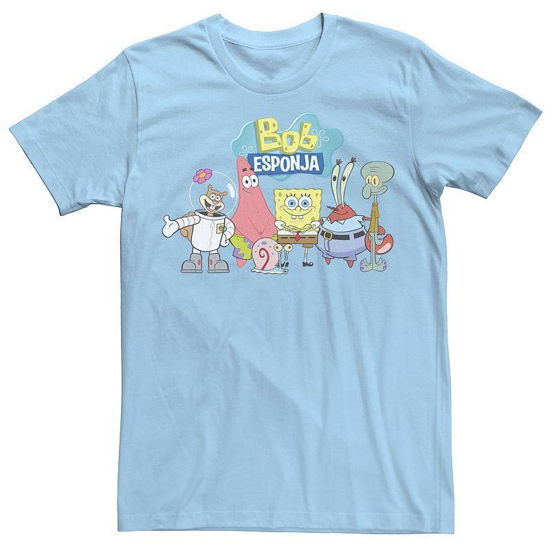 Men's Nickelodeon SpongeBob SquarePants Bob Esponja Happy Group Shot Graphic Tee, Size: 3XL, Black Product Image