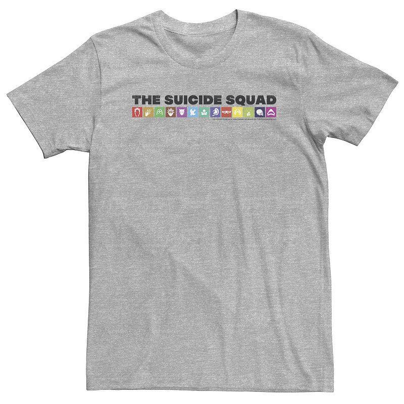 Big & Tall DC Comics The Suicide Squad Icons Panel Tee, Men's, Size: 4XL, Athletic Grey Product Image