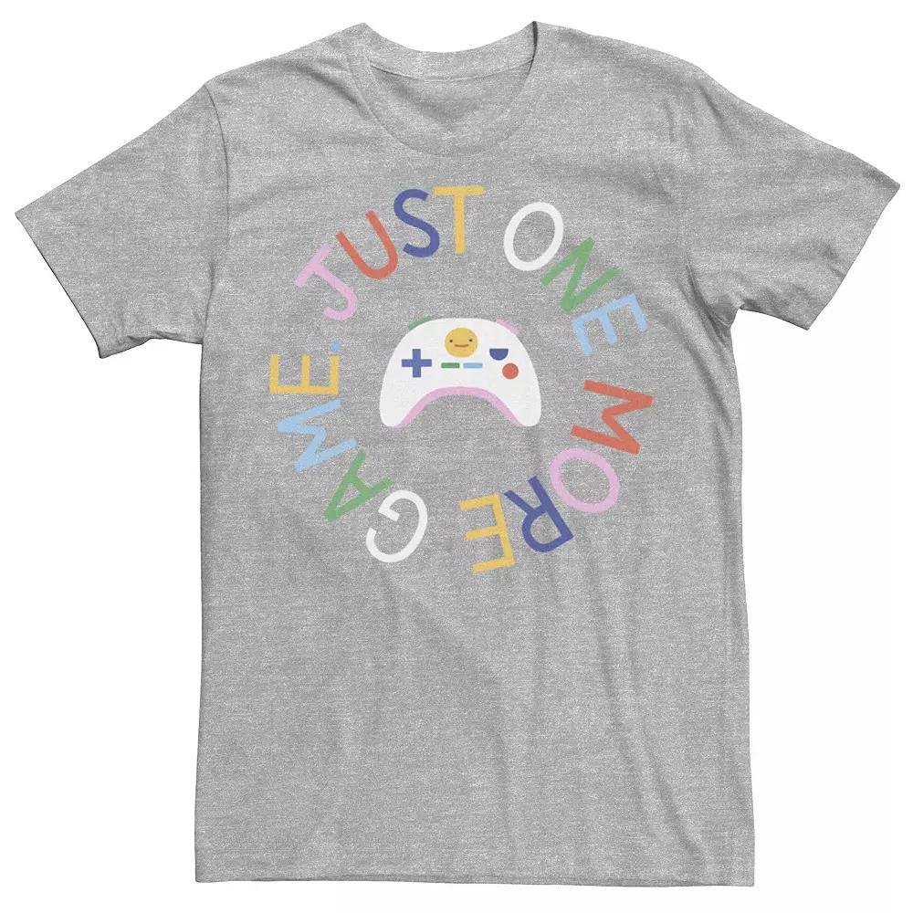 Men's Just One More Game Circled Text Controller Tee, Size: XXL, Athletic Grey Product Image