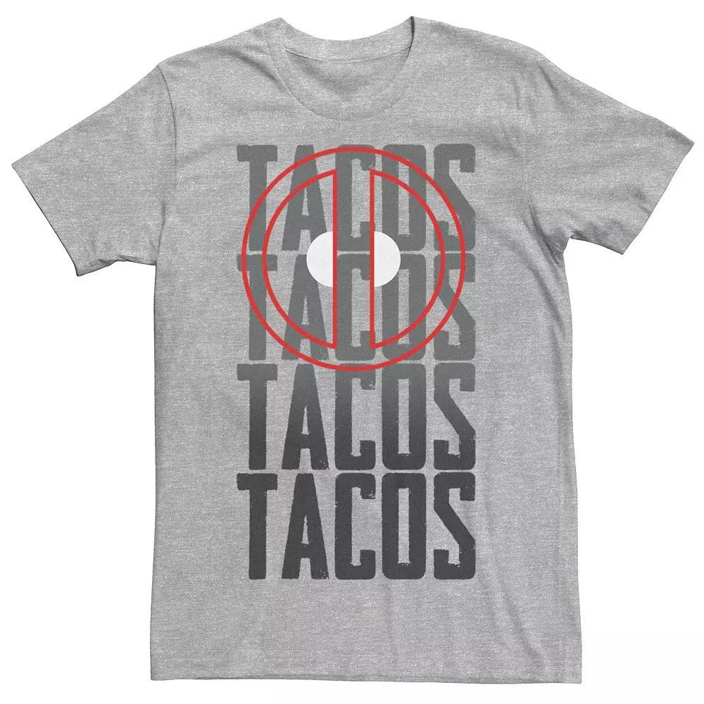 Men's Marvel Comics Retro Deadpool Tacos Stacked Graphic Tee,  Product Image