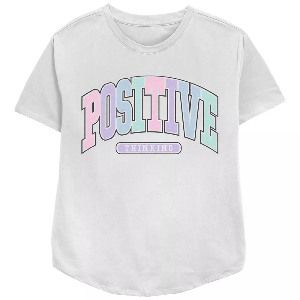 Women's Positive Thinking Relaxed Fit Graphic Tee, Girl's,  Product Image