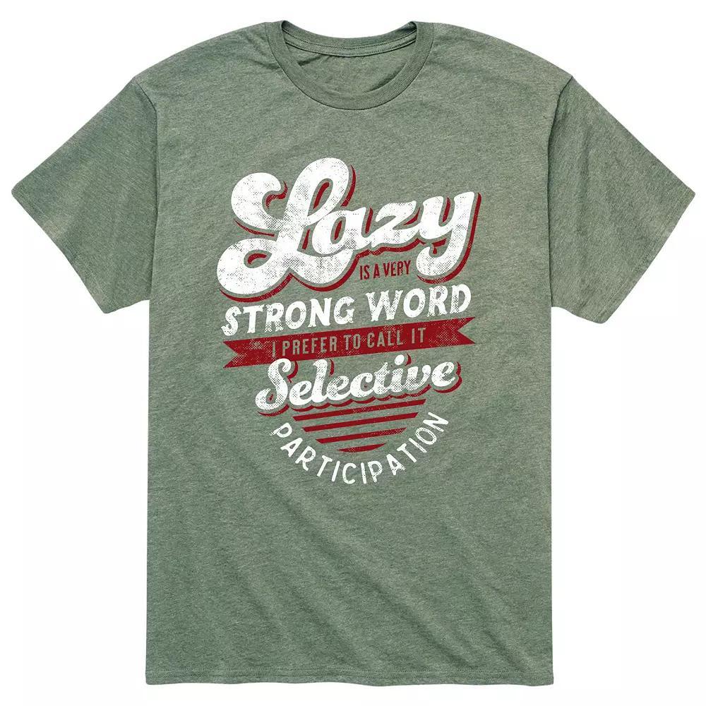 Men's Lazy Is A Very Strong Word Tee,  Product Image