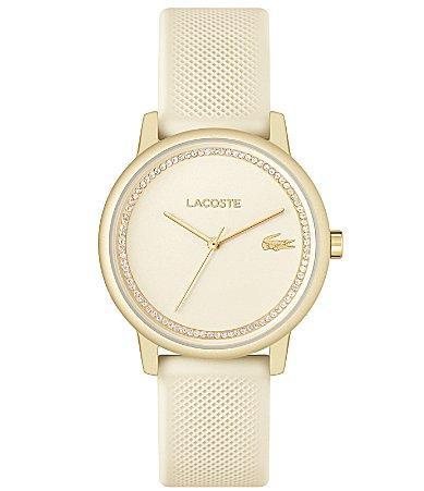 Lacoste Womens 12.12 Quartz Analog Champagne Silicone Strap Watch Product Image